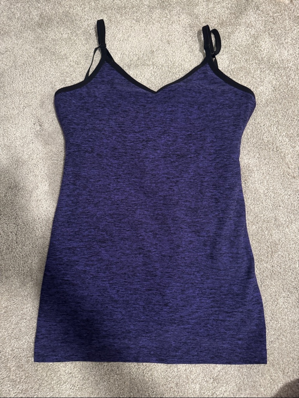 Beyond Yoga Heathered Purple Adjustable-Strap Camisole